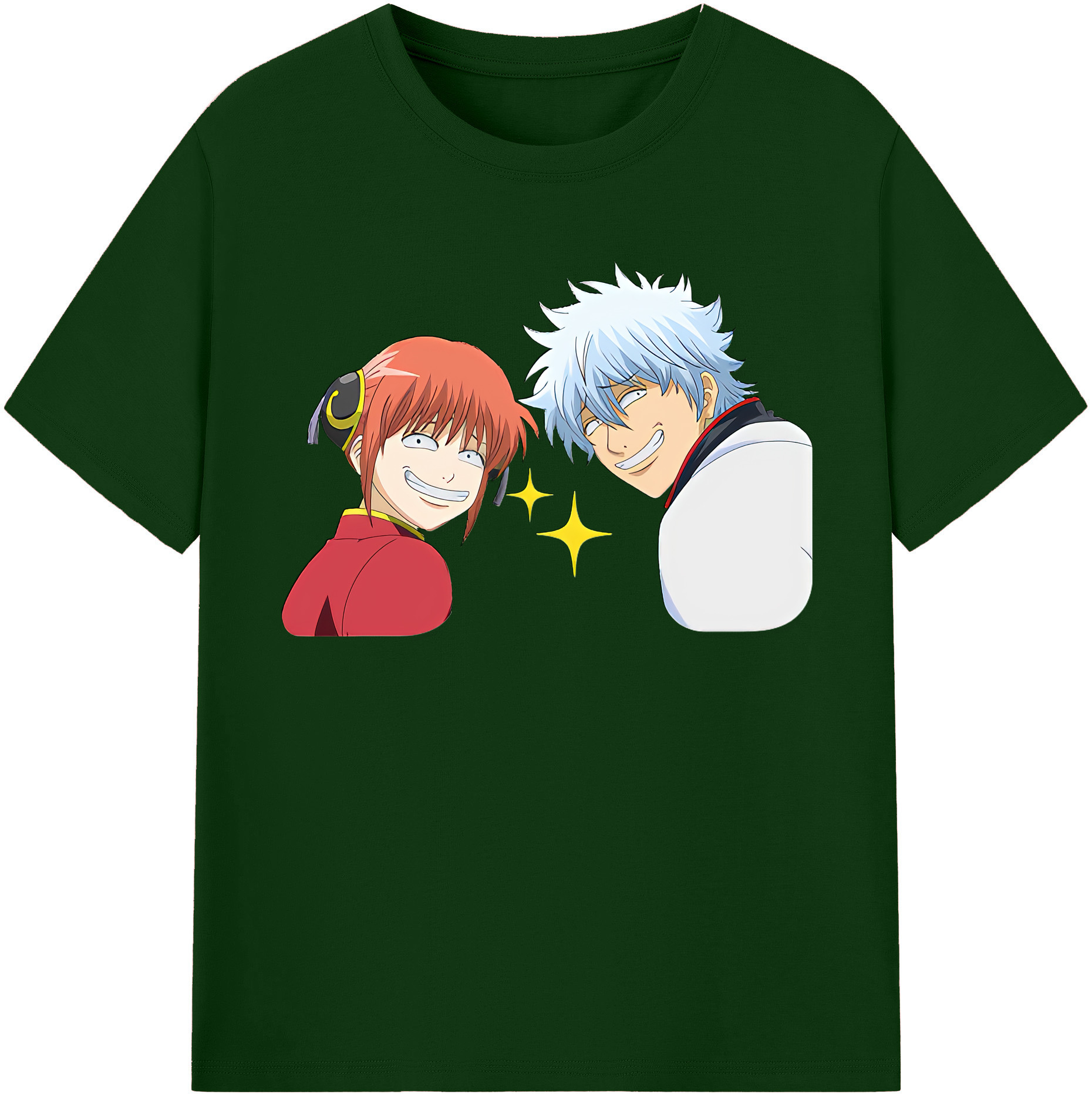 （画像用） ぎんたま 坂田銀時（さかたぎんとき） 神楽 志村新八（しむら しんぱち） GINTAMA Sakata Gintoki Kagura Shimura Shinpachi 綿100％半袖Tシャツ（フロントプリント）